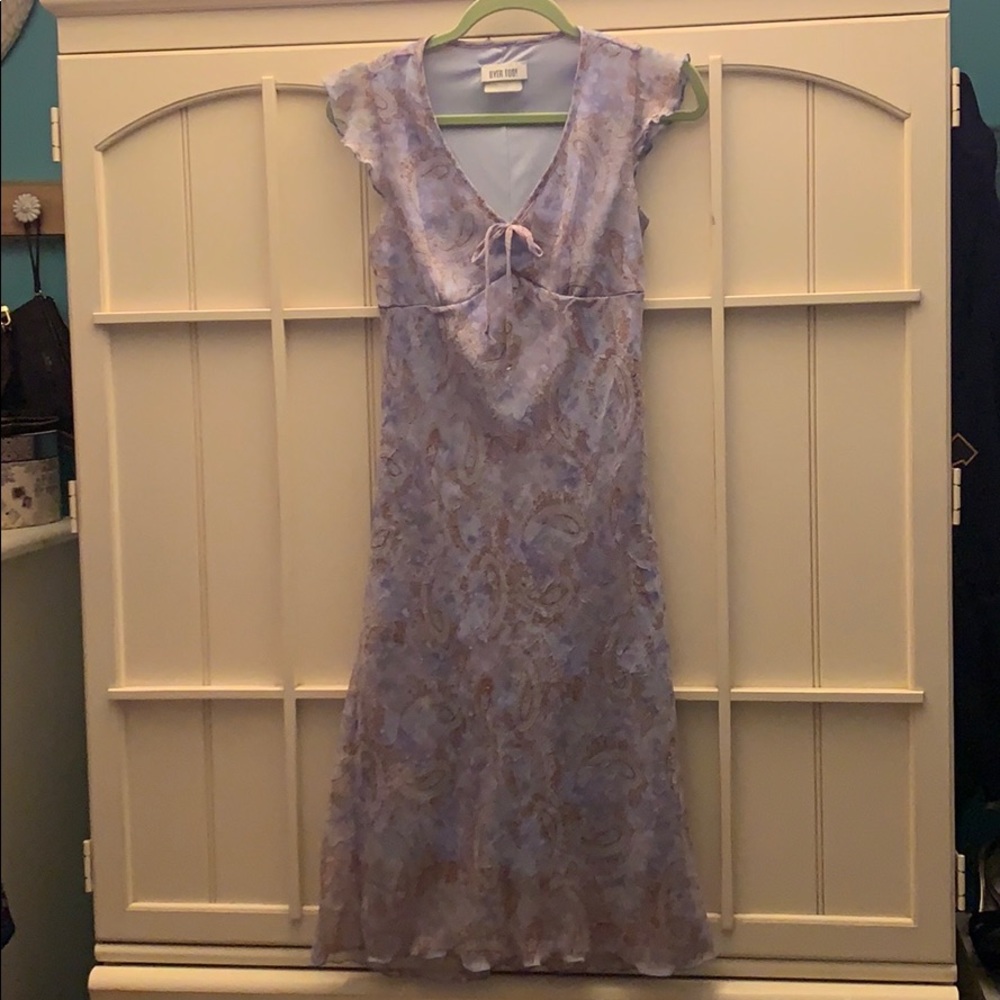 Blue and Brown Dress